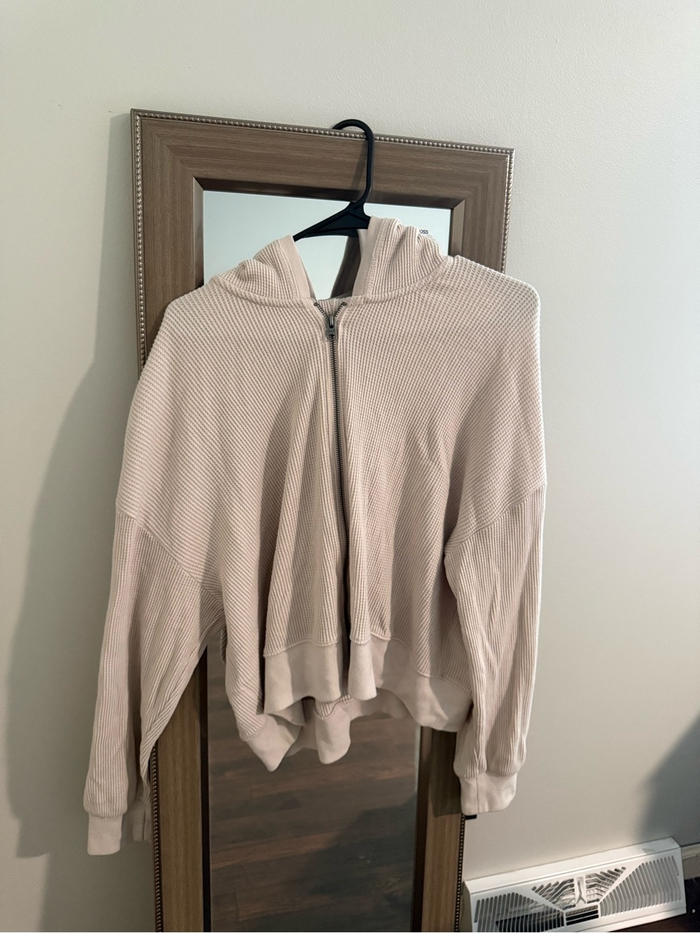 Abercrombie & Fitch Light Beige Zip Hoodie